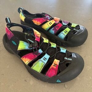 KEEN Newport Tie Dye Water Sandals Men 12 Outdoor Water Shoe Rainbow Hike READ